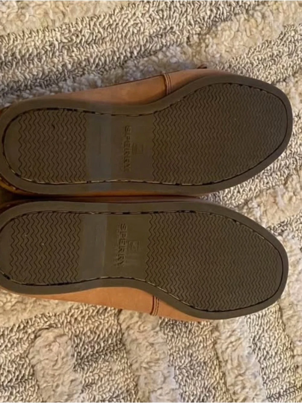 Sperry Boys’ Tan Leather Classic Boat Shoes